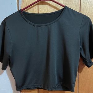 Black Cropped Tee
